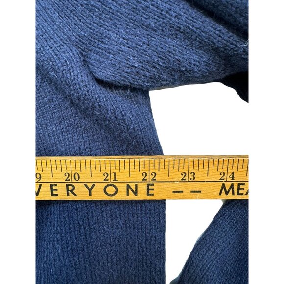 St. Johns Bay Mens Outdoor Fair Isle Full Zip Cardigan Sweater L Navy & White - Picture 9 of 12